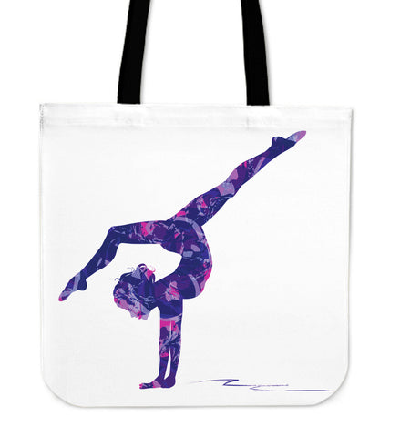 Image of Gymnastics Abstract Silhouette Tote Bag - Love Family & Home