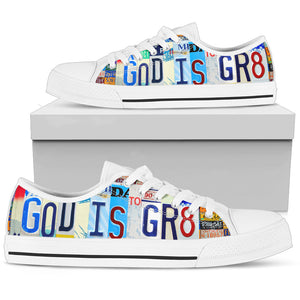 God Is Gr8 Low Top Shoes - Love Family & Home