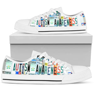 Autism Awareness Women's  Low Top Shoes - Love Family & Home