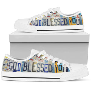 God Blessed You Low Top Shoes - Love Family & Home