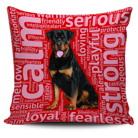 Image of Rottweiler 18" Pillow Cover - Love Family & Home