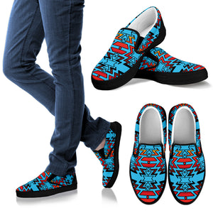 Turquoise Fire and Turquoises Men's Sopo Slip ons - Love Family & Home