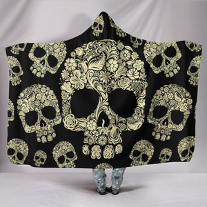 Sugar Skull Hooded Blanket - Love Family & Home