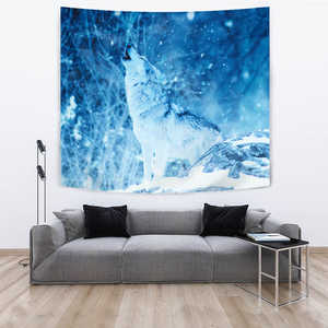 Image of TAPESTRY WOLF IN WINTER - Love Family & Home