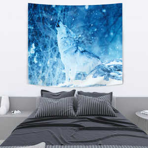 Image of TAPESTRY WOLF IN WINTER - Love Family & Home