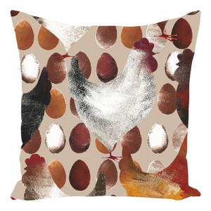 Chicken And Eggs Farm Design Throw Pillow Farm Decor - Love Family & Home