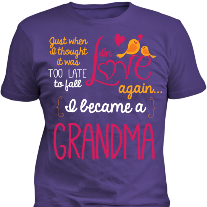 Grandma Fall In Love Again T-Shirt Standard Fit T Purple