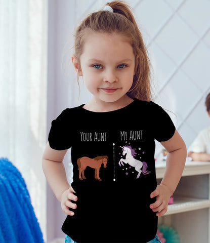 Image of Your Aunt My Aunt Horse Unicorn Funny T-Shirt For Crazy Aunts! - Love Family & Home