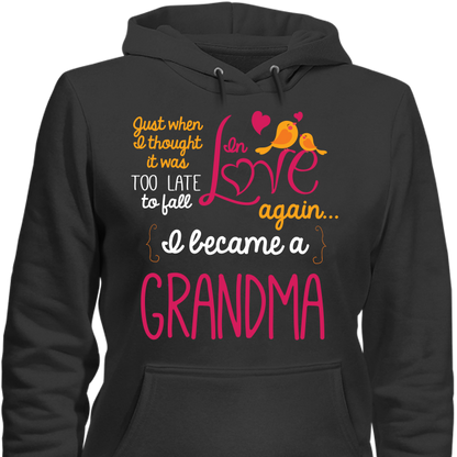 Grandma Fall In Love Again T-Shirt Hoodie Black