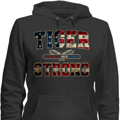 Tiger Strong We Won't Back Down T-Shirt & Apparel Hoodie Black