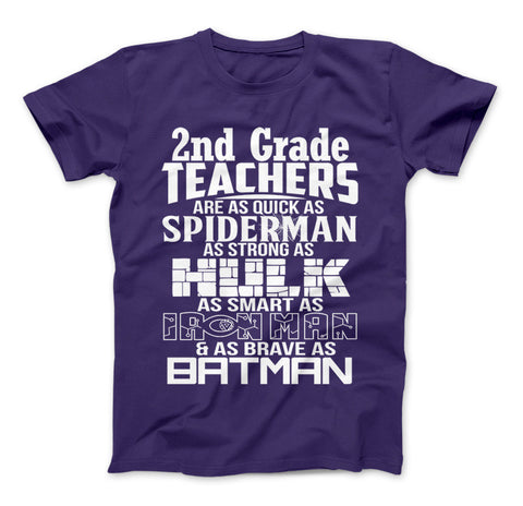 Image of 2nd Grade Teachers Superhero Family T-Shirt For Super Second Grade Teachers - Love Family & Home