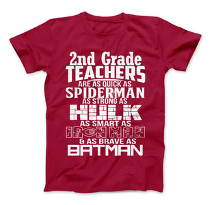 2nd Grade Teachers Superhero Family T-Shirt For Super Second Grade Teachers - Love Family & Home
