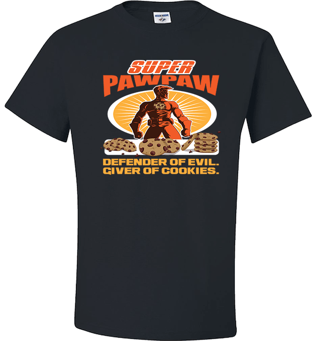 Personalized Super Pawpaw Apparel Standard Fit T Black