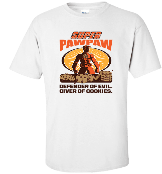 Personalized Super Pawpaw Apparel Standard Fit T White