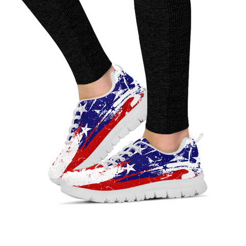 Image of Ladies Running Shoes USA Flag EXP - Love Family & Home