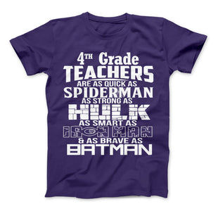 4th Grade Teachers Superhero Family T-Shirt For Super Fourth Grade Teachers - Love Family & Home