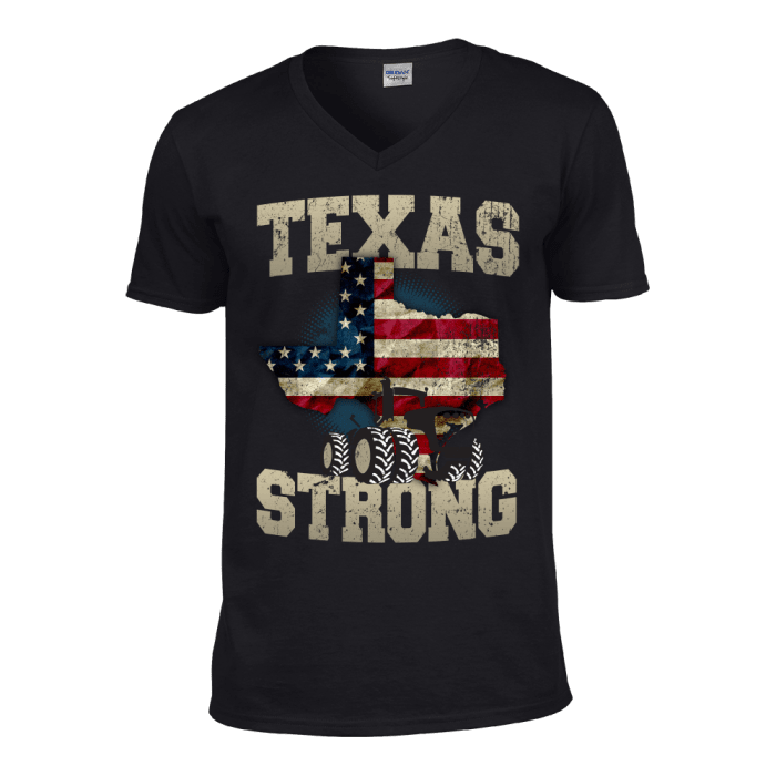 Texas Farm Strong Limited Edition Print Texas State Farming T-Shirt & Apparel Unisex V-Neck Black