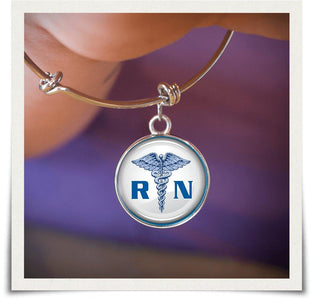 RN Registered Nurse Bangle - Love Family & Home