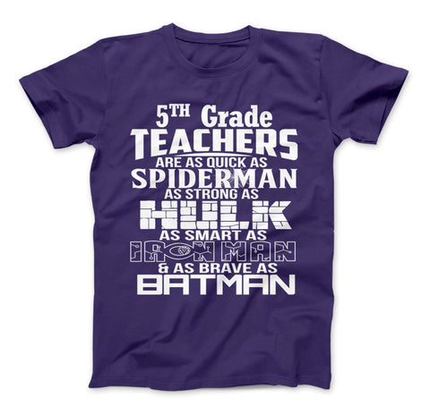 Image of 5th Grade Teachers Superhero Family T-Shirt For Super Fifth Grade Teachers - Love Family & Home