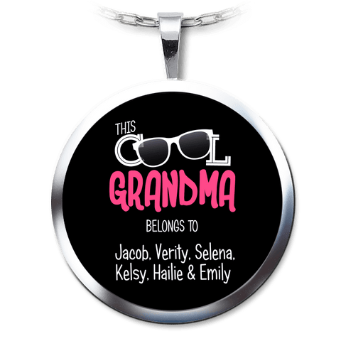 Image of This Cool Grandma Belongs To Personalized Necklace Keepsake - Love Family & Home