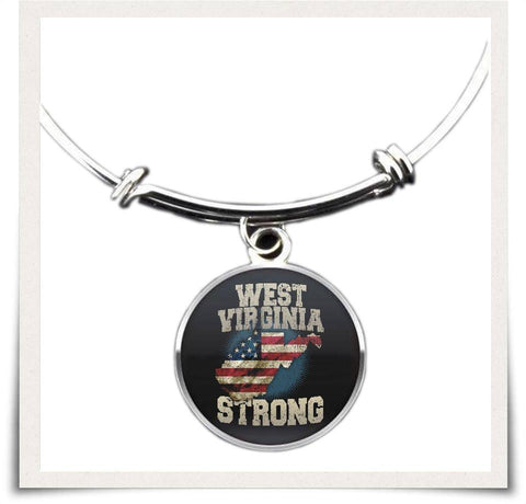 Image of West Virginia Strong Bangle - Love Family & Home