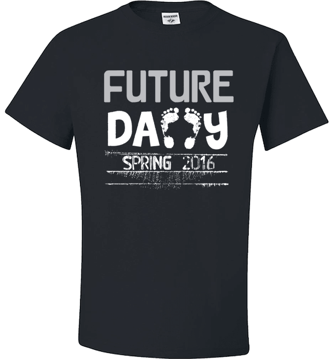 Future Daddy Shirt Personalized With Date Become A Father Apparel Standard Fit T Black