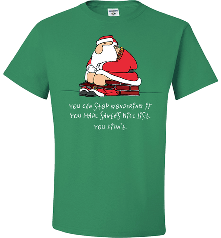 Image of Bad Santa Nice List T-Shirt & Apparel - Love Family & Home