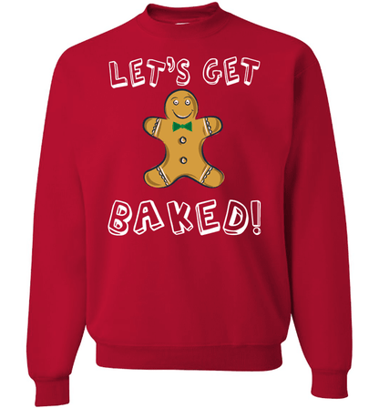 Let's Get Baked Long Sleeve Crewneck Red