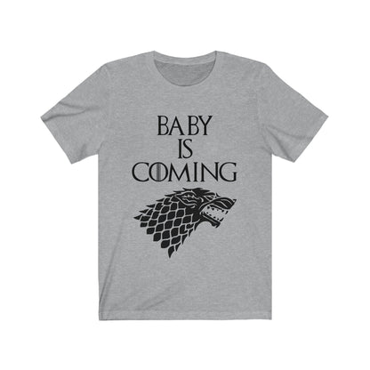 Baby Is Coming T-Shirt Baby Announcement Shirt Standard T Sports Grey
