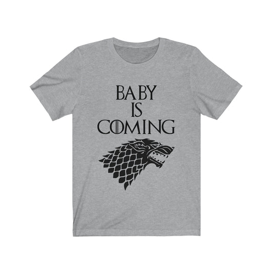 Baby Is Coming T-Shirt Baby Announcement Shirt Standard T Sports Grey