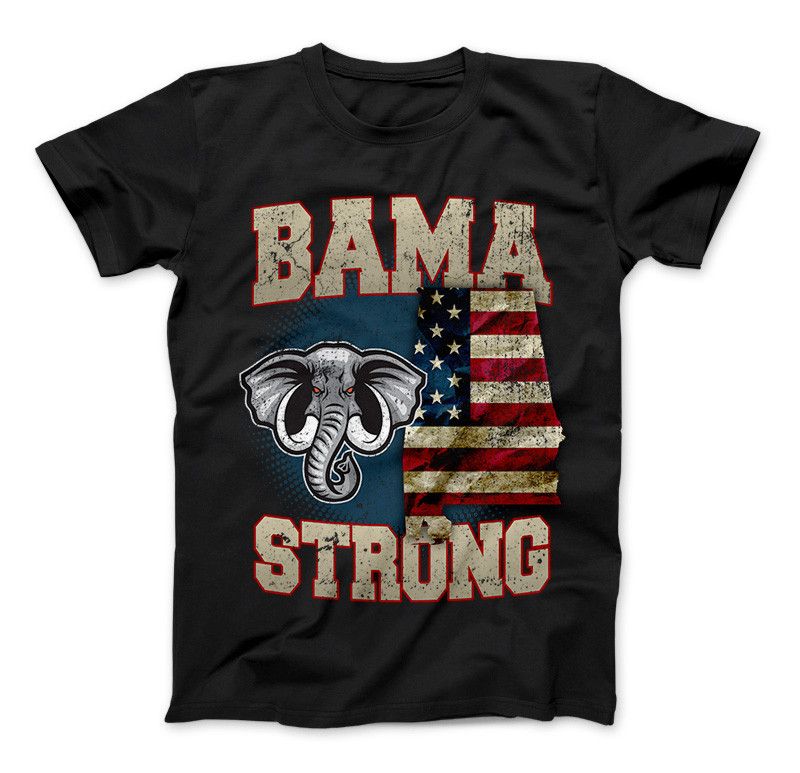 Bama Strong Special Limited Edition Alabama Print T-Shirt & Apparel Standard T Black