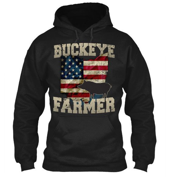 Buckeye Hog FarmerT-Shirt & Apparel Hoodie Black