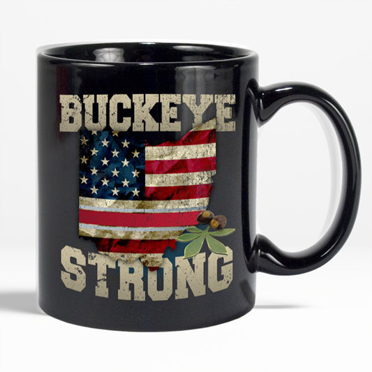 Buckeye Strong Ohio Coffee Mug Black 11oz