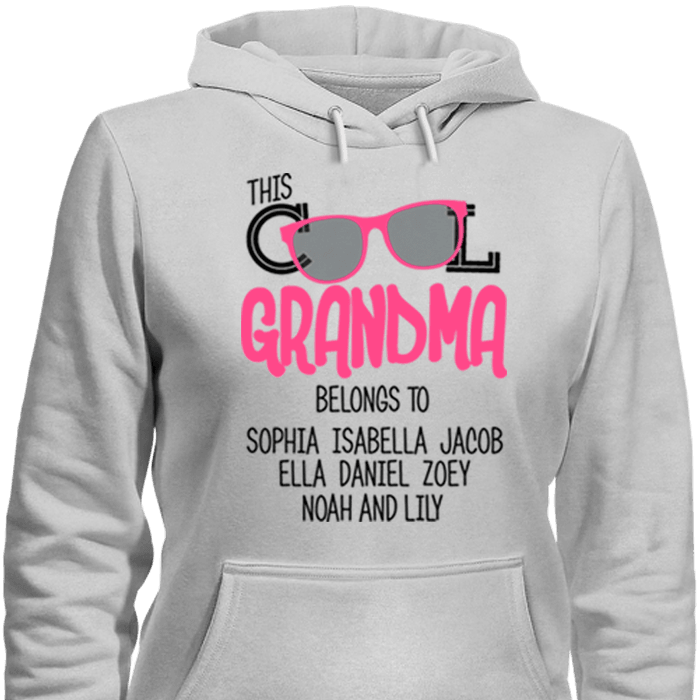This Cool Grandma Belongs To Personalized T-shirt & Apparel White Hoodie