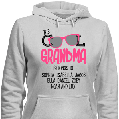 This Cool Grandma Belongs To Personalized T-shirt & Apparel White Hoodie