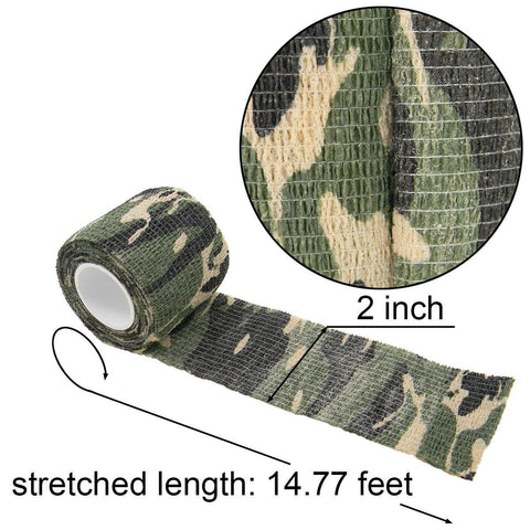 Image of Camo Tape Hunting Stealth Gun And Bow Camouflage Cloth Tape Flexible 14.5 Feet Per Roll - 2 Rolls - Love Family & Home