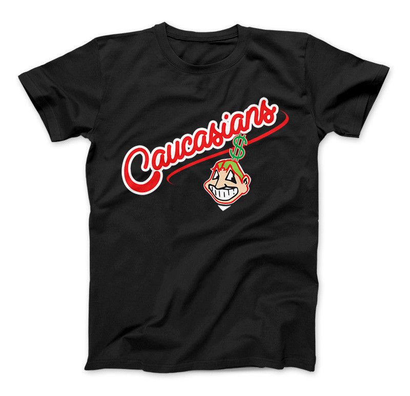 Cleveland Indians Funny Parody T-Shirt & Apparel Standard T Black