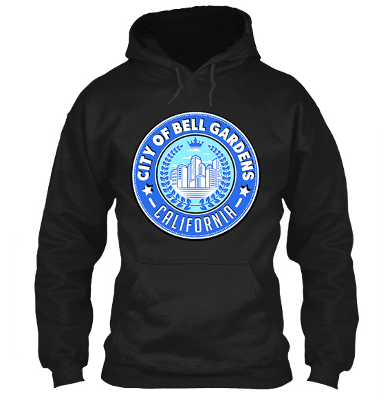 City Of Bell Gardens California T-Shirt & Apparel Black Hoodie