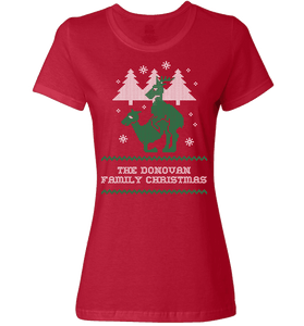 Personalized Reindeer "Ugly Christmas Sweater" Design T-Shirt & Apparel - Love Family & Home