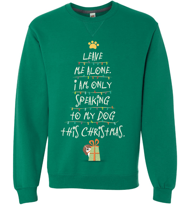 Dog Christmas Long Sleeve Crewneck Clover