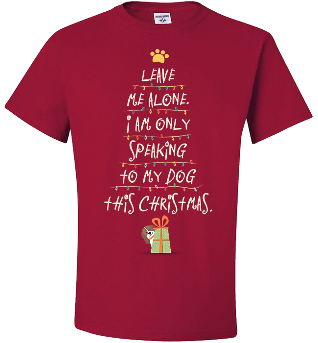 Dog Christmas Standard Fit T Red