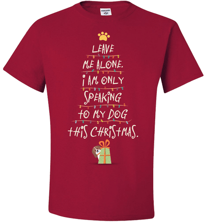 Dog Christmas Standard Fit T Red