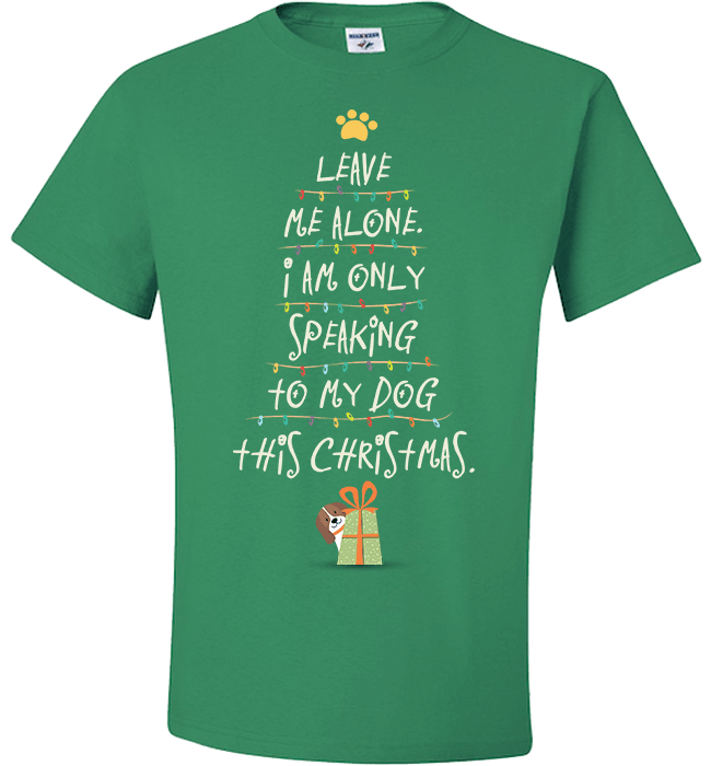 Dog Christmas Standard Fit T Green
