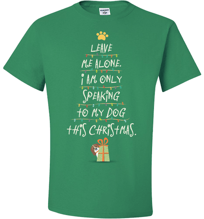 Dog Christmas Standard Fit T Green