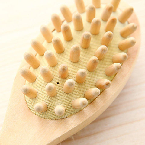 Image of Dual Head DRY Body Brush Wood Long Handle For Smoother Skin - Love Family & Home