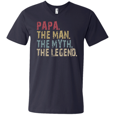 Image of PAPA The Man The Myth The Legend V-Neck T-Shirt - Love Family & Home