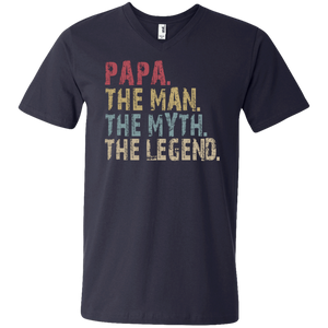 PAPA The Man The Myth The Legend V-Neck T-Shirt - Love Family & Home