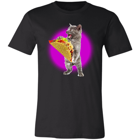 Image of Taco Cat Shirt With Pink Burst Funny Cat & Taco Lovers T-Shirt - Love Family & Home