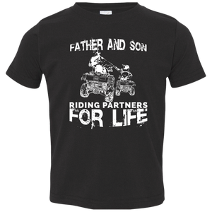 Father And Son ATV Riding Partners For Life Toddler T-Shirt - Love Family & Home