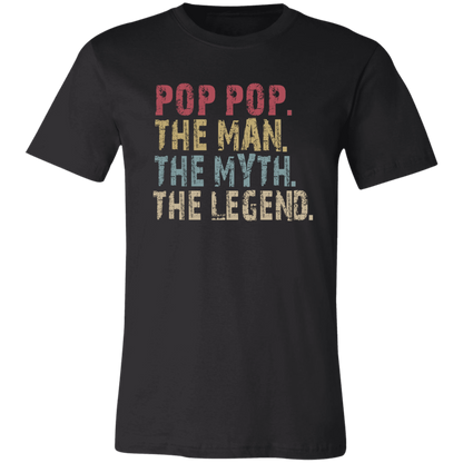 POP POP The Man The Myth The Legend T-Shirt Black